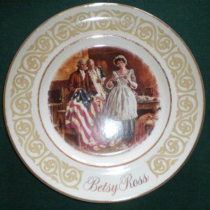 Betsy Ross Patriot Flagmaker Collector’s Plate AVON PRODUCTS by Enoch Wedgwood